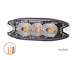 3x LED VÝSTRAŽNÉ SVĚTLO ORANŽOVÉ, 12-24V + 0,15 m KABEL