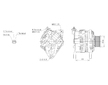 ALTERNÁTOR 12V / 100A + ŘEMENICE Ø65 7 DRÁŽEK - ORIGINÁL MITSUBISHI