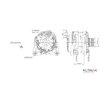 ALTERNÁTOR 12V / 120A + ŘEMENICE Ø49,1 7 DRÁŽEK - ORIGINÁL MITSUBISHI