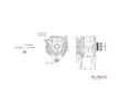 ALTERNÁTOR 12V / 180A + ŘEMENICE Ø55 7 DRÁŽEK - ORIGINÁL MITSUBISHI