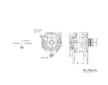 ALTERNÁTOR 12V / 200A + ŘEMENICE Ø55 7 DRÁŽEK - ORIGINÁL MITSUBISHI