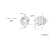 ALTERNÁTOR 12V / 55A + ŘEMENICE Ø70 1 DRÁŽKA - ORIGINÁL MITSUBISHI
