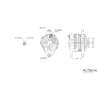 ALTERNÁTOR 12V / 80A + ŘEMENICE Ø70 1 DRÁŽKA - ORIGINÁL MITSUBISHI
