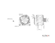 ALTERNÁTOR 14V / 150A + ŘEMENICE Ø53,3 7 DRÁŽEK - ORIGINÁL MITSUBISHI