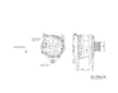 ALTERNÁTOR 14V / 230A + ŘEMENICE Ø55 7 DRÁŽEK - ORIGINÁL MITSUBISHI