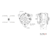 ALTERNÁTOR 24V / 120A + ŘEMENICE 8 DRÁŽEK - ORIGINÁL MITSUBISHI