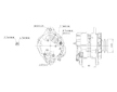 ALTERNÁTOR 24V / 50A + ŘEMENICE Ø80 2 DRÁŽKY - ORIGINÁL MITSUBISHI