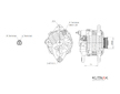ALTERNÁTOR 24V / 80A + ŘEMENICE Ø60 4 DRÁŽKY - ORIGINÁL MITSUBISHI
