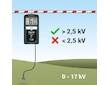 Digitální zkoušečka se zemněním pro elektrický ohradník 17 kV