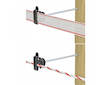 Izolátor k elektrickému ohradníku pro pásku do 40 mm, lanko do 6 mm, dlouhý vrut 200 mm - 10 ks