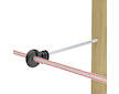Izolátor pro elektrický ohradník s podpěrou 22 cm, pro vodiče do 12 mm - 10 ks