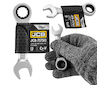 JCB Očkoplochý klíč 13 mm s ráčnou, krátký