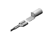 KOVOVÁ ZÁSUVKA S 24V (PLOCHÉ KONTAKTY 6,3 mm)