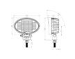 LED PRACOVNÍ SVĚTLOMET - 1105 LUMENŮ, 9-32V + 2 m KABEL