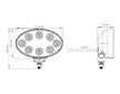 LED PRACOVNÍ SVĚTLOMET - 1560 LUMENŮ, 9-33V + 0,35 m KABEL