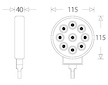 LED PRACOVNÍ SVĚTLOMET - 1700 LUMENŮ, 9-33V + 0,35 m KABEL