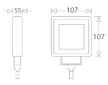 LED PRACOVNÍ SVĚTLOMET - 1710 LUMENŮ, 9-33V + 0,35 m KABEL + DEUTSCH DT KONEKTOR
