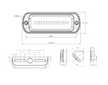 LED PRACOVNÍ SVĚTLOMET - 1800 LUMENŮ, 12-24V + 2,5 m KABEL