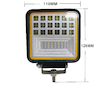 LED PRACOVNÍ SVĚTLOMET - 2000 LUMENŮ S LED POZIČNÍM SVĚTLEM, 10-30V + 0,3 m KABEL