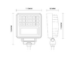 LED PRACOVNÍ SVĚTLOMET - 2000 LUMENŮ S LED POZIČNÍM SVĚTLEM, 10-30V + 0,3 m KABEL