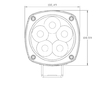 LED PRACOVNÍ SVĚTLOMET - 2350 LUMENŮ, 10-30V + 0,3 m KABEL