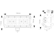 LED PRACOVNÍ SVĚTLOMET - 2500 LUMENŮ, 10-24V + 0,5 m KABEL