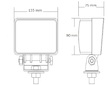 LED PRACOVNÍ SVĚTLOMET - 3400 LUMENŮ, 9-33V + 0,35 M KABEL