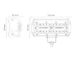 LED PRACOVNÍ SVĚTLOMET COMBO - 3600 LUMENŮ, 9-32V + 0,25 m KABEL