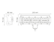 LED PRACOVNÍ SVĚTLOMET COMBO - 5400 LUMENŮ, 9-32V + 0,25 m KABEL