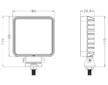 LED PRACOVNÍ SVĚTLOMET S VYPÍNAČEM - 1200 LUMENŮ, 9-32V + 2 m KABEL