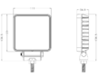 LED PRACOVNÍ SVĚTLOMET S VYPÍNAČEM - 2250 LUMENŮ, 9-32V + 2 m KABEL