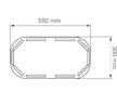 LED RAMPA MODRÁ - HURRICANE 2000, 9-33V, 580 MM