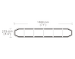 LED RAMPA S OVLÁDACÍM PANELEM, 1800 MM, 12-24V, ORANŽOVÁ, NOČNÍ + DENNÍ REŽIM