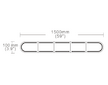 LED RAMPA TMAVÁ S OVLÁDACÍM PANELEM, 1500 MM, 12-24V, ORANŽOVÁ, NOČNÍ + DENNÍ REŽIM