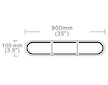 LED RAMPA TMAVÁ S OVLÁDACÍM PANELEM, 900 MM, 12-24V, ORANŽOVÁ, NOČNÍ + DENNÍ REŽIM