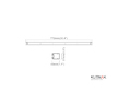 LED SVĚTELNÁ ALEJ + 3,1 M KABEL + PŘEPÍNAČ, 772 mm, 5 x LED MODUL