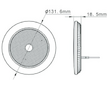 LED SVÍTILNA INTERIÉRU 132 MM + PIR SENZOR + 0,4 M KABEL