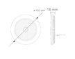 LED SVÍTILNA INTERIÉRU 132 MM + VYPÍNAČ + 0,4 M KABEL