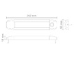 LED SVÍTILNA INTERIÉRU 257 MM + VYPÍNAČ + 0,4 M KABEL