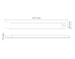LED SVÍTILNA INTERIÉRU 437 MM + VYPÍNAČ + 0,4 M KABEL
