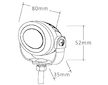 LED VÝSTRAŽNÉ SVĚTLO ORANŽOVÉ - PREDÁTOR 2000, 9-33V + 0,4 M KABEL