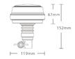 LED VÝSTRAŽNÝ MAJÁK UFO III, 9-33V