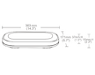 MINI LED RAMPA TMAVÁ, MAGNETICKÁ, 363 MM, 12-24V, ORANŽOVÁ