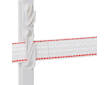 Plastový sloupek pro elektrický ohradník, délka 125 cm, 9 oček, bílá