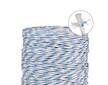 Pletené lanko pro elektrický ohradník, průměr 3 mm, bílo-modré, délka 200 m