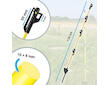 Sklolaminátový oválný sloupek pro elektrický ohradník 110 cm, nášlap a hrot, 4 izolátory - 10 ks