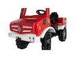 rollyFire Unimog Požární auto s řazením, brzdami a majákem, (volant se zvukovými efekty není součástí)