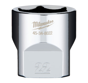 MILWAUKEE Nástrčný klíč metrický ⅜  - 22 mm