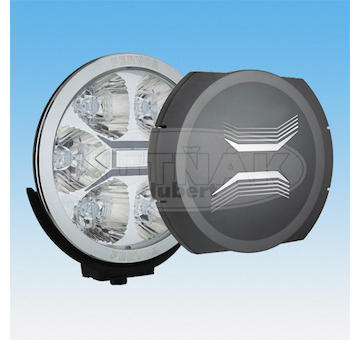 6x LED DÁLKOVÝ SVĚTLOMET S LED OBRYSOVÝM SVĚTLEM, 12-24V, 0,5 m KABEL, 220 x 87 mm