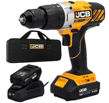 Aku příklepová vrtačka JCB 18CD SET